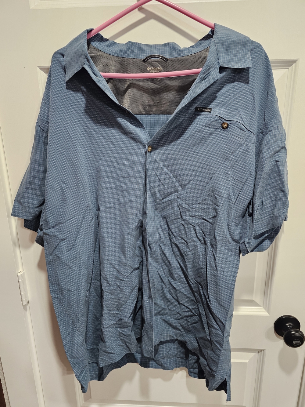 Columbia Men’s Short-Sleeve Blue Performance Shirt Jacket